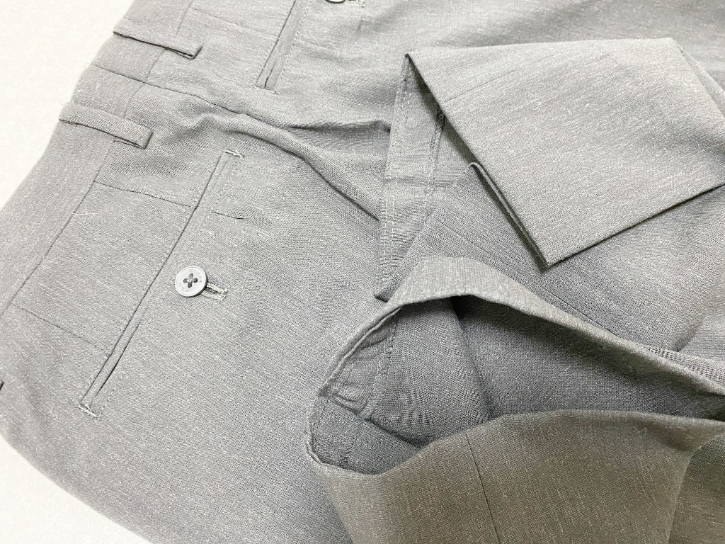 men's 1 size :BLACK LABEL[abx] wool * silk silk jacket & pants / suit : light gray pattern black / charcoal gray 