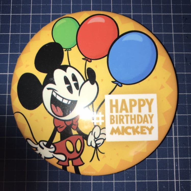 WDW ディズニーワールド【Happy Birthday MICKEY】缶バッジ 缶バッチ Walt Disney World 非売品 限定品 レア_画像3