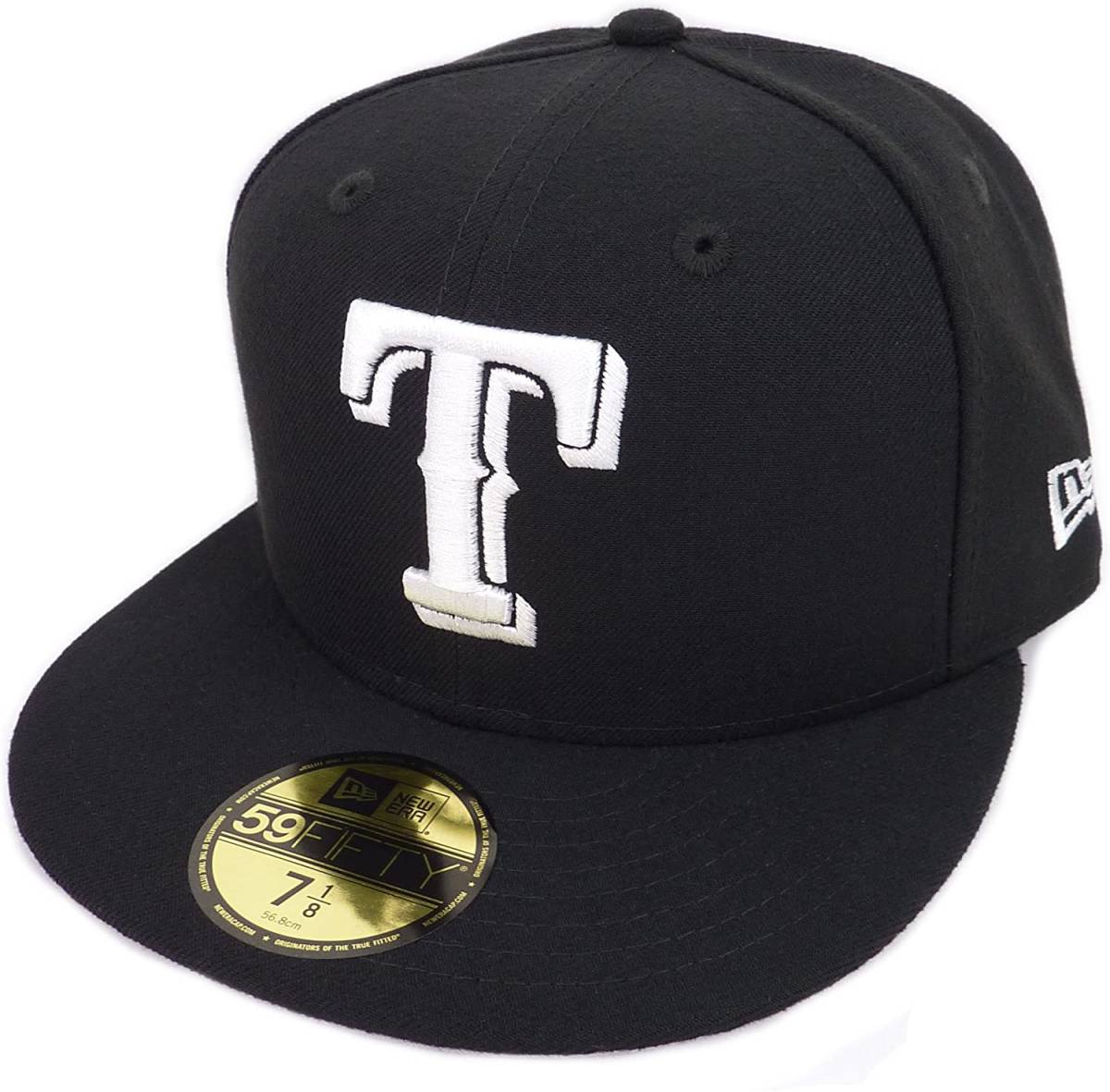 New Era ニューエラ MLB Texas Rangers テキサス レンジャース ベースボールキャップ (ブラック) (7 1/2 59.6cm) [並行輸入品]