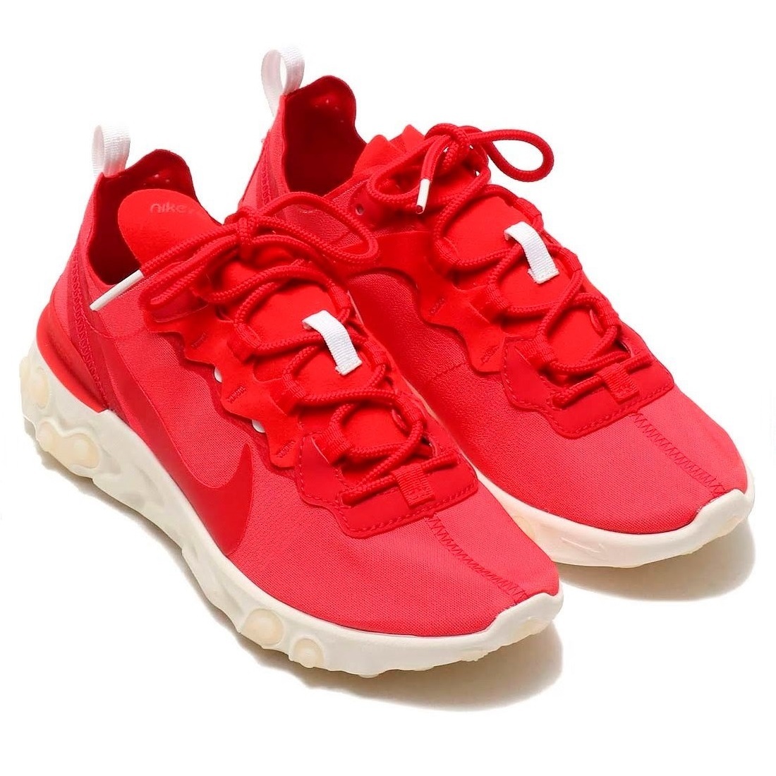 ■ナイキ ウィメンズ リアクト エレメント 55 レッド/レッド/ホワイト 新品 25.5cm US8.5 NIKE W REACT ELEMENT 55 RED_画像6