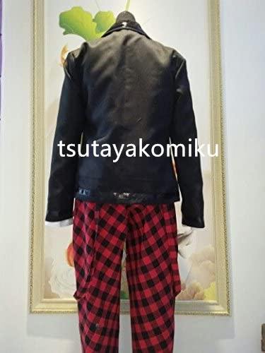 Amazon.co.jp: hide 黒ジャケット+シャツ+赤タータンパンツ