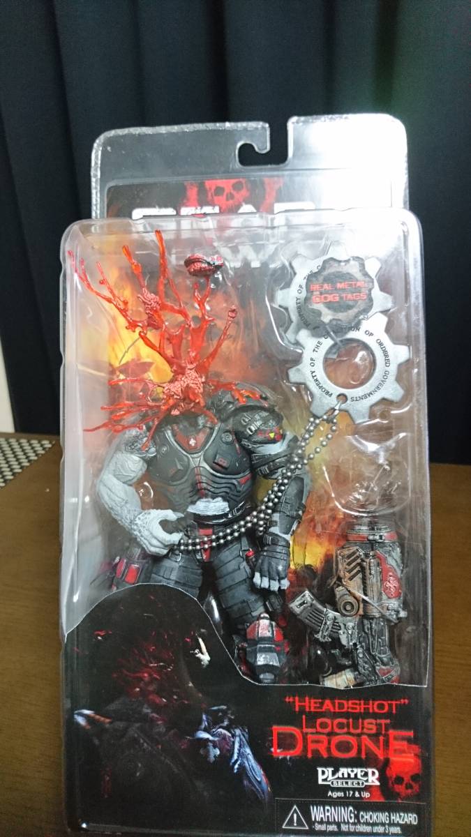 【未開封】ネカ NECA ヘッドショット ローカスト・ドローン ギアーズ・オブ・ウォー GoW Gears of War Headshot Locust Figure フィギュア_画像1