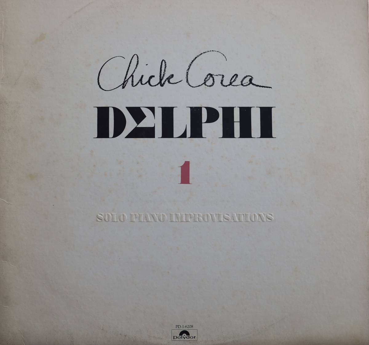 【廃盤LP】Chick Corea / Delphi 1 Solo Piano Improvisations_画像1