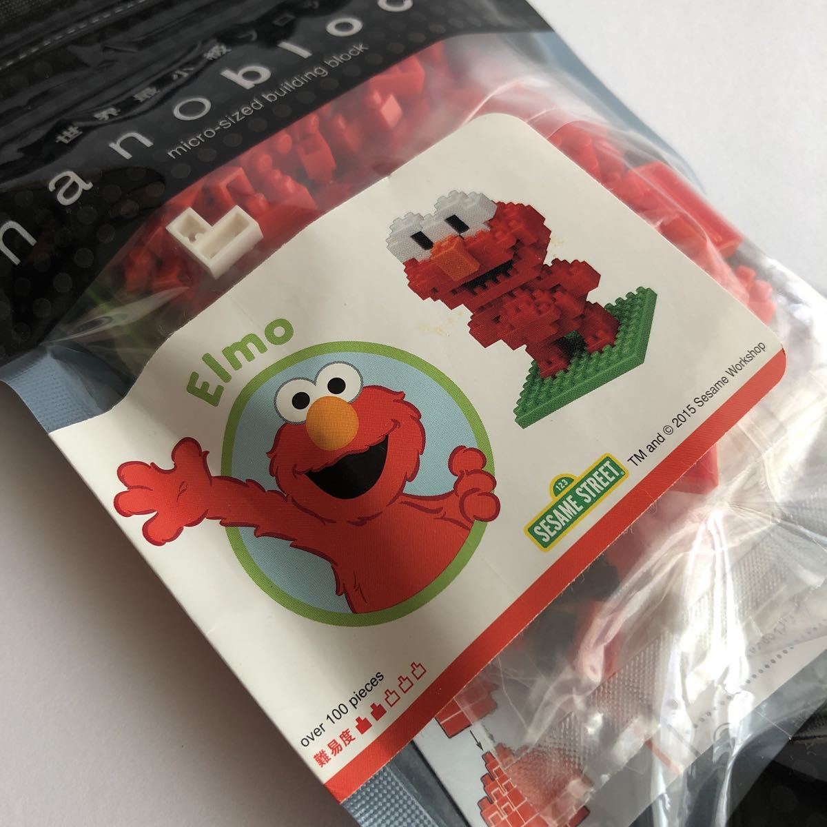 ナノブロック エルモ セサミストリート Elmo USJ限定 ユニバーサルスタジオジャパン ユニバ ダイヤブロックnanoblock_画像2