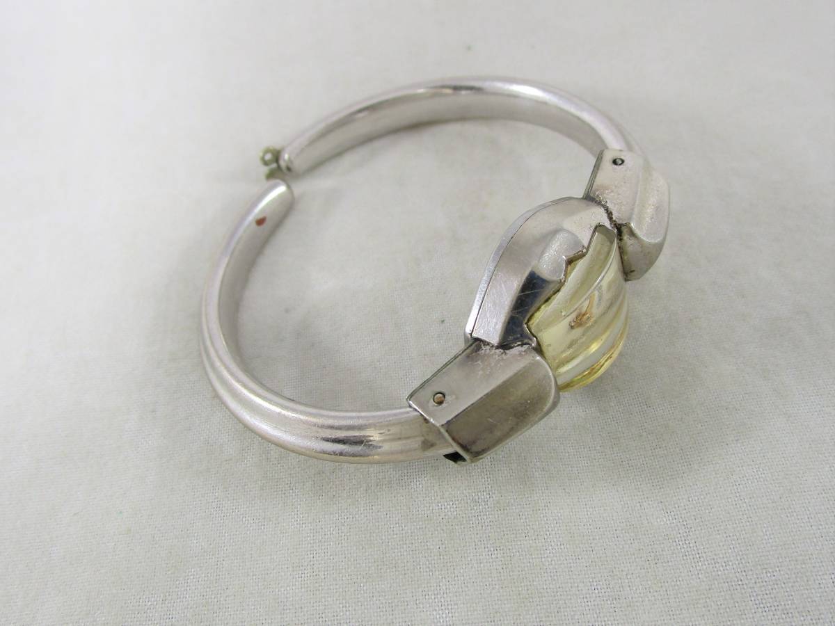 1950年代 BENRUS ベンラス アンティーク ビンテージ 手巻き 腕時計 女性用 シルバー銀色 ヴィンテージ ウォッチ バングル型 ブレスレット_画像6