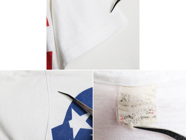 80's USA製 ビンテージ ■ 1986年 NEW YORK 自由の女神 ビッグ プリント 半袖 Tシャツ ( メンズ レディース XL ) 古着 白T プリントT 白_画像5