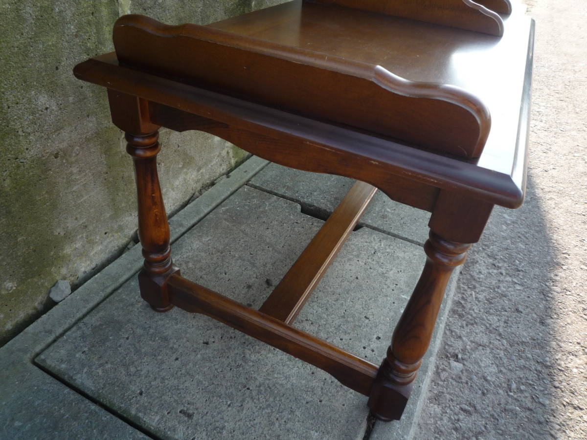 中古 良品 karimoku カリモク サイドテーブル サイドテーブル 飾り台にも 検索 オールド コロニアル カントリー 椅子 腰掛