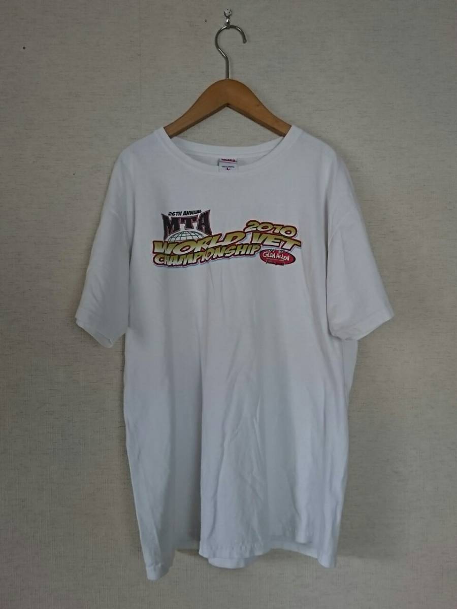 anvil 半袖Tシャツ　Lサイズ 　コットン　2010 motocross world Champion sip カラー白　　197 3I1709_画像1