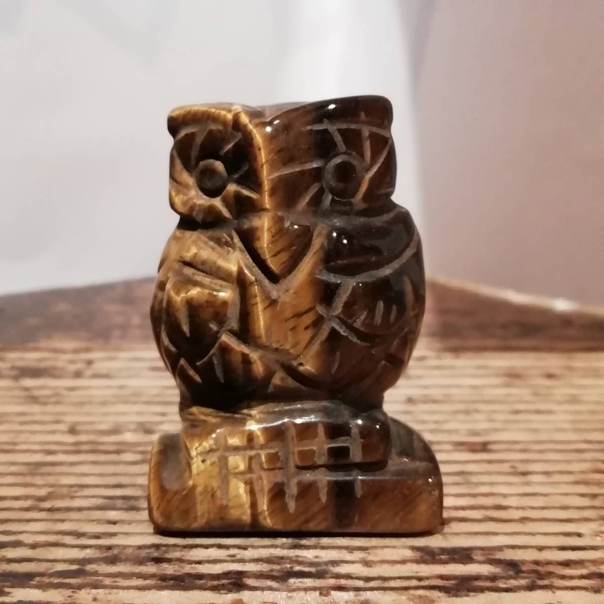 * hand carving natural stone Tiger I owl ornament un- .. luck .... luck feng shui better fortune luck with money Power Stone *