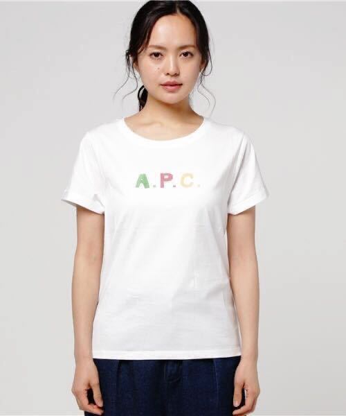 極美品 正規品 A.P.C. COULEURS ロゴ 半袖 Tシャツ ホワイト ラスタカラー XS ユニセックス 紙タグ付き 完売 APC アーペーセー @a670_画像8