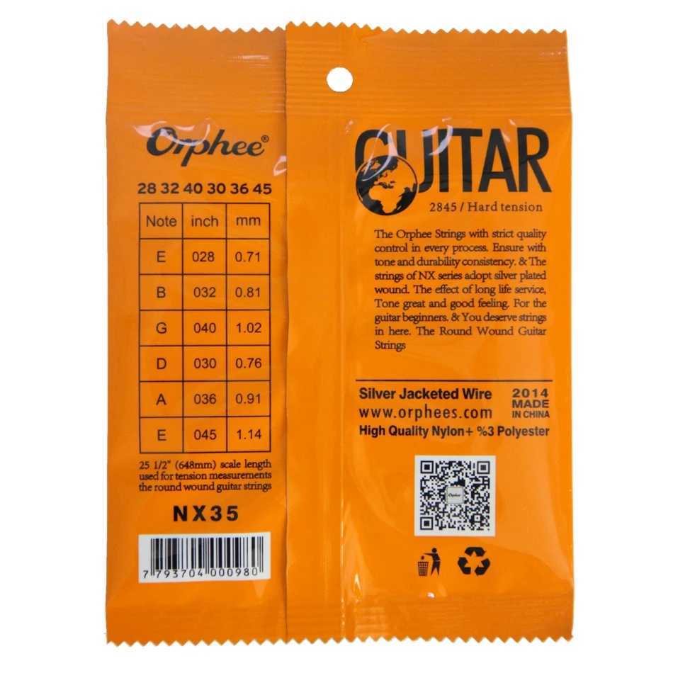 Orphee classic гитара струна твердый напряжение 28-45 10 комплект 