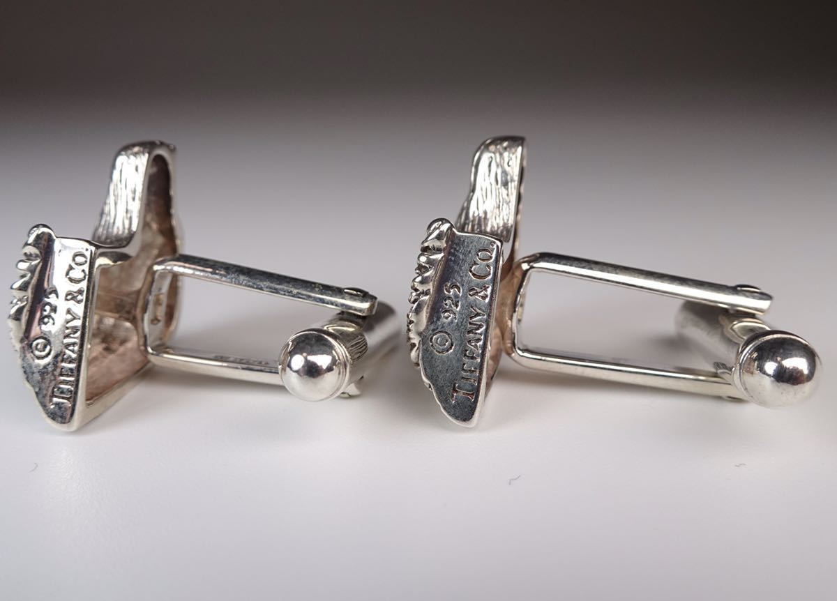  hard-to-find Tiffany Star lig silver 925 box attaching cuff links cuffs 