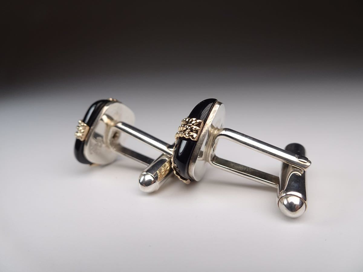 Tiffany&Co. 14K× onyx Tiffany cuff links cuffs 