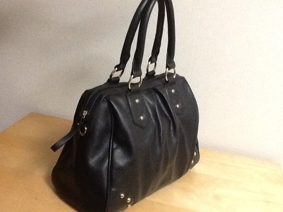  beautiful goods CECIL McBEE Cecil McBee leather bag black Mini Boston bag handbag black leather business bag 