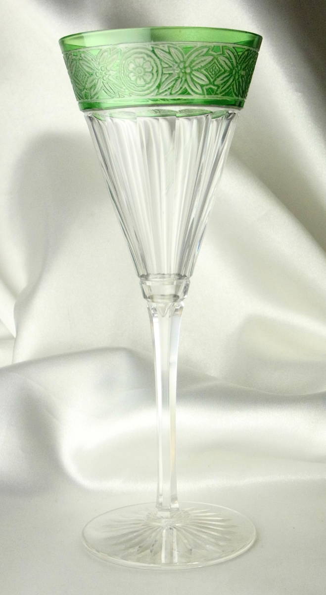稀少 OLD BACCARAT オールドバカラ EMPIRE グリーンの被せ 稀少 OLD BACCARAT オールドバカラ EMPIRE グリーンの被せ