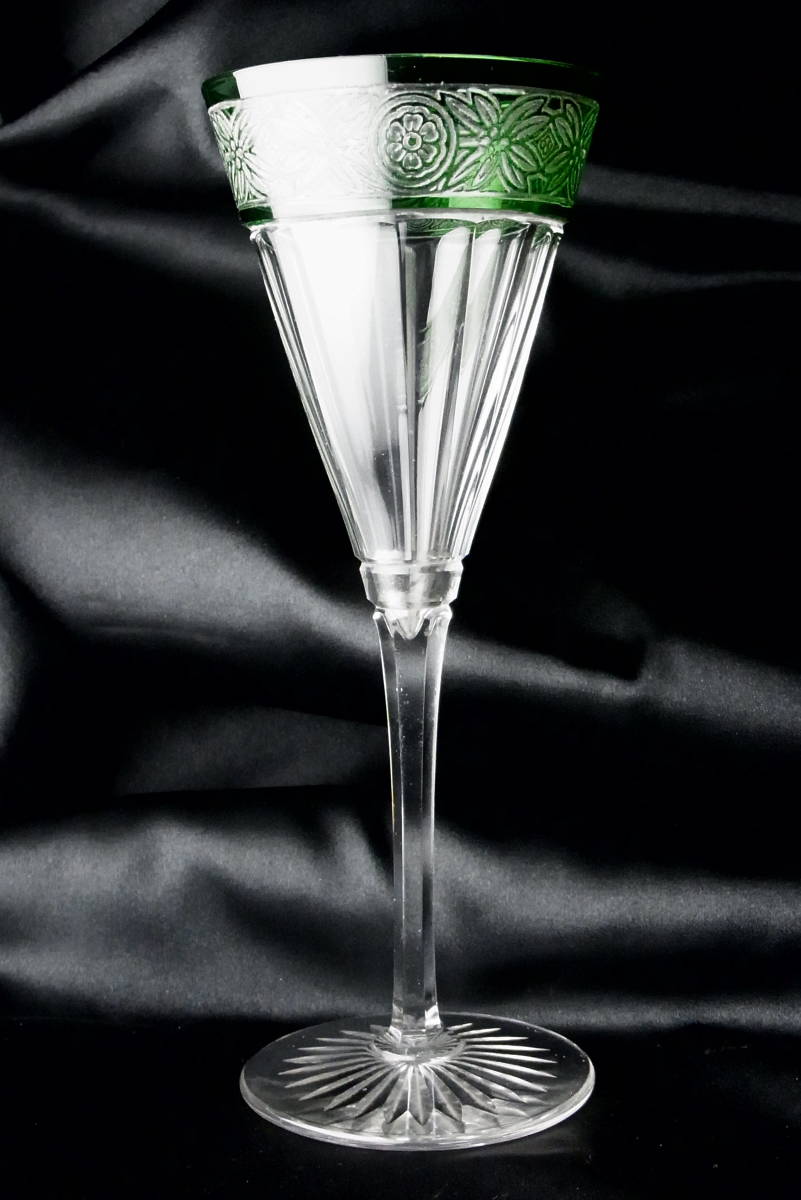稀少 OLD BACCARAT オールドバカラ EMPIRE グリーンの被せ 稀少 OLD BACCARAT オールドバカラ EMPIRE グリーンの被せ