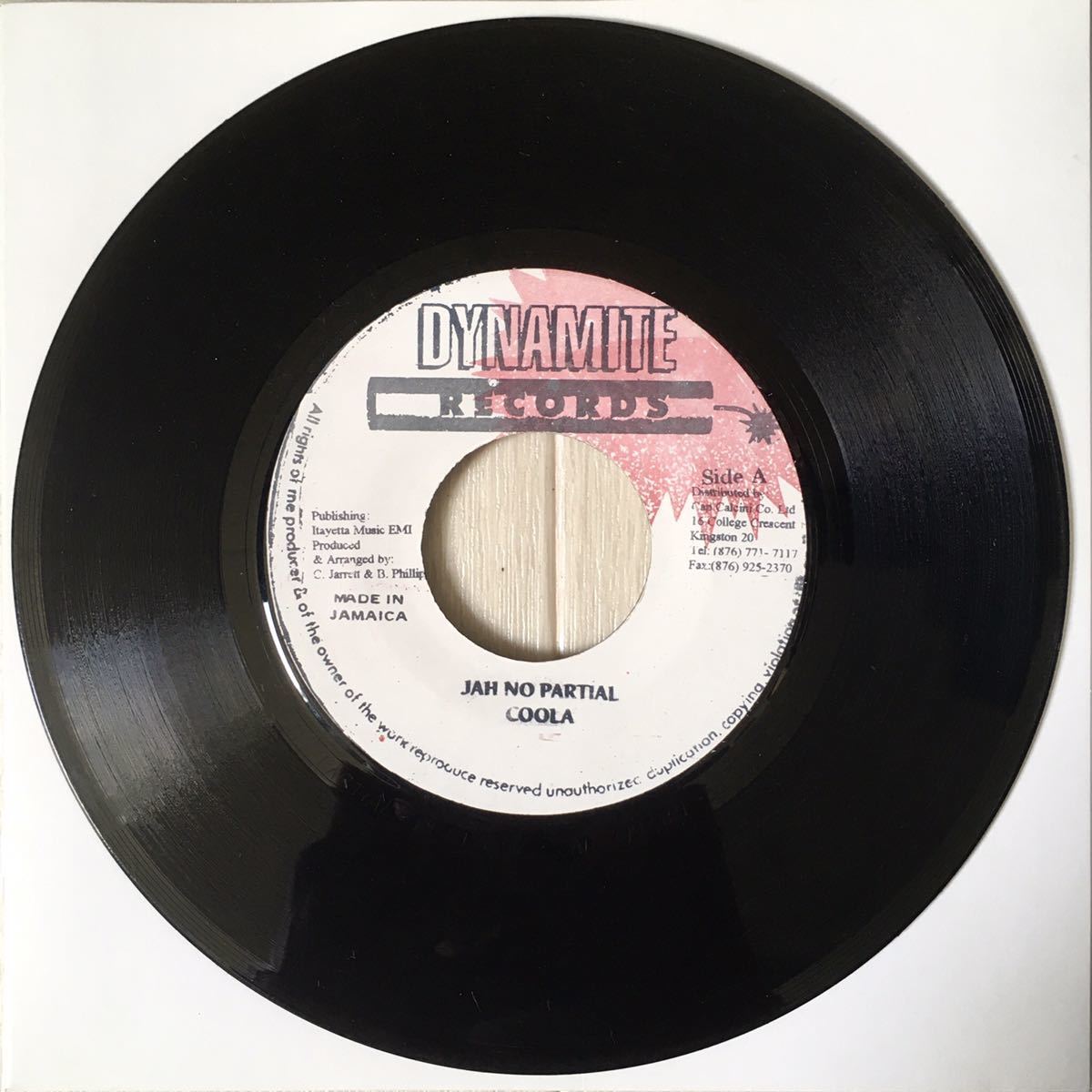 Coola - Jah No Partial / [Everybody Bawling Riddim] Reggae Dancehall Foundation Roots Dub / 45RPM 7インチレコード_画像1