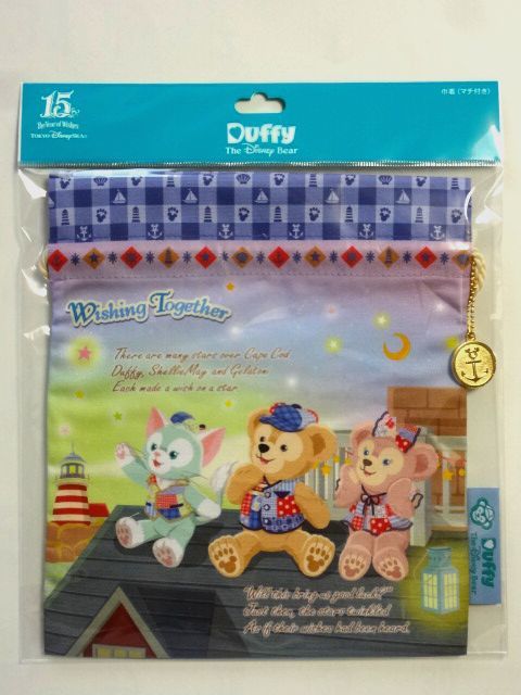 【廃盤】 TDS/東京ディズニーシー★巾着/15周年 Wishing Together★送料310円～_表面