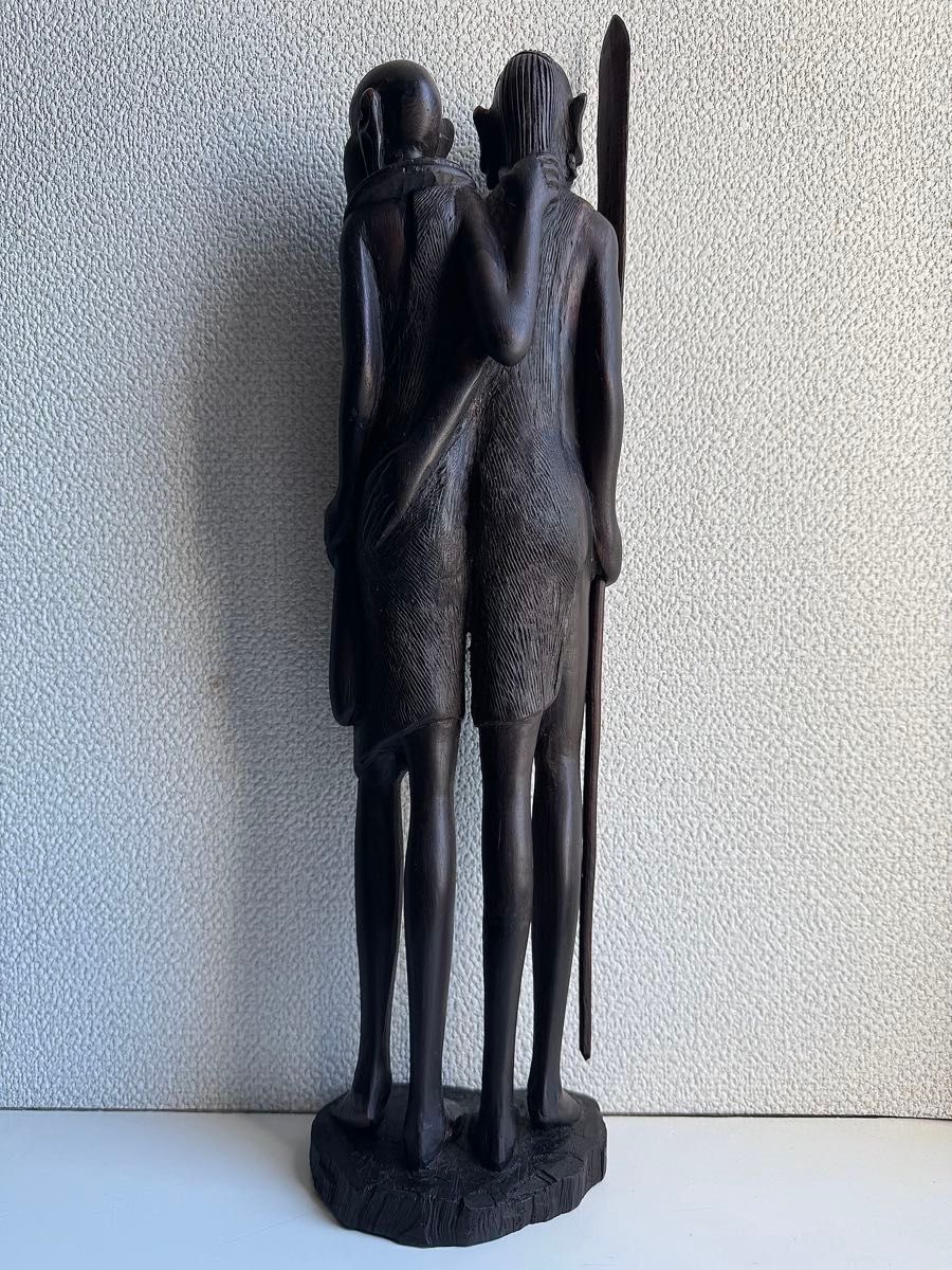 ⭕️アフリカ　【マサイ族】　彫刻／黒檀　〜かなり希少です〜　一点物 ○ アフリカ 【マサイ族】 彫刻／黒檀 〜かなり希少です〜 一点物