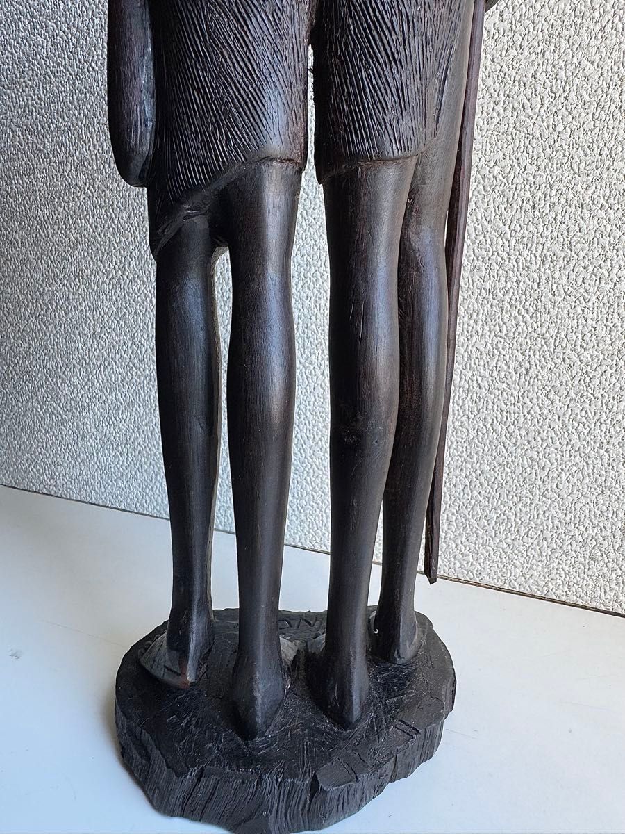 ○ アフリカ 【マサイ族】 彫刻／黒檀 〜かなり希少です〜 一点物