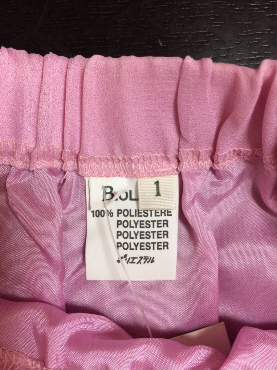 イタリア製 CREOLA クレオラ シフォン スカート プリーツ 薄ピンク サイズB 未使用 ★ E168_画像2