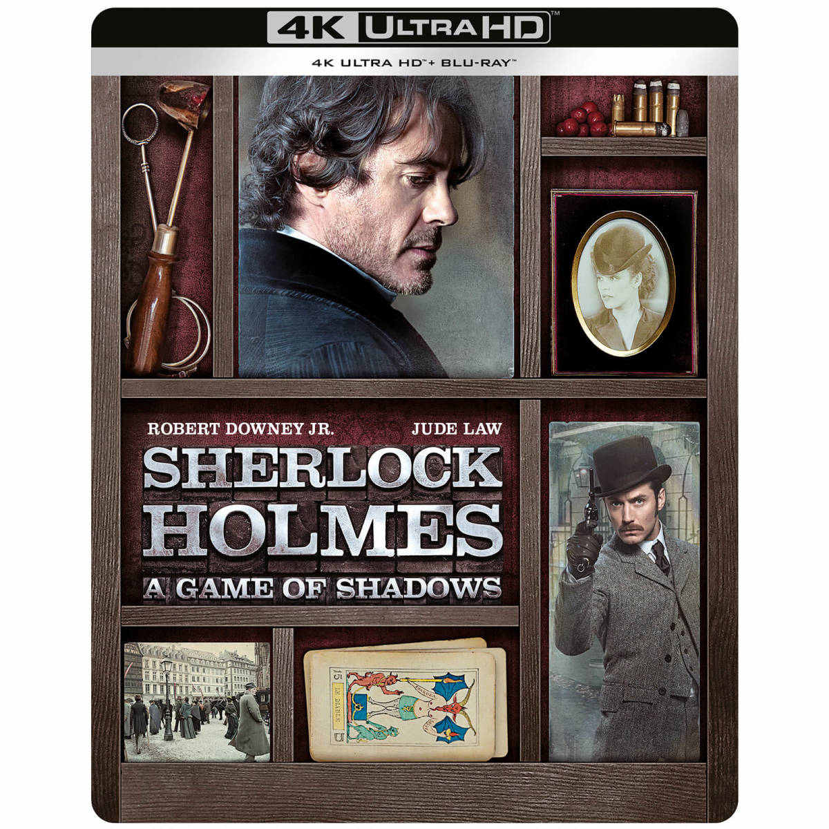 新品 即決 シャーロック・ホームズ シャドウゲーム スチールブック 4K ULTRA HD + Blu-ray 日本語音声・字幕_画像1