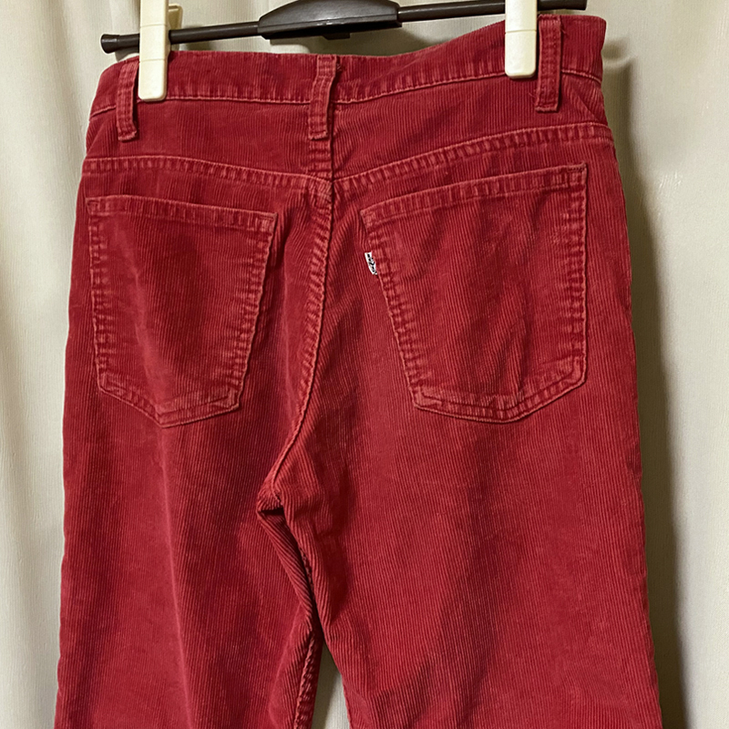 レアカラー 80s USA製 ビンテージ リーバイス Levis 519 コーデュロイパンツ 519-1585 赤 レッド W30 L32 536 アメリカ製 501 90s vintage_画像9