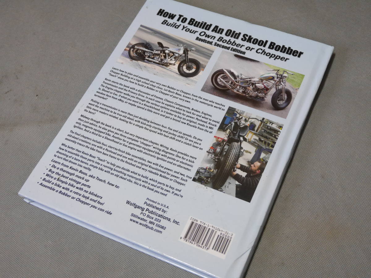 Kevin Baas Harley HOW TO BUILD AN OLD SKOOL BOBBER rebuild restore maintenance maintenance book@ publication Knuckle bread shovel chopper 