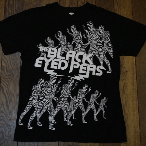 00s The Black Eyed Peas Tシャツ S ブラック ブラックアイドピーズ ロゴ hiphop raptee ヒップホップ ミクスチャー バンド ロック_画像1