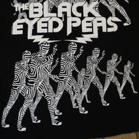 00s The Black Eyed Peas Tシャツ S ブラック ブラックアイドピーズ ロゴ hiphop raptee ヒップホップ ミクスチャー バンド ロック_画像3