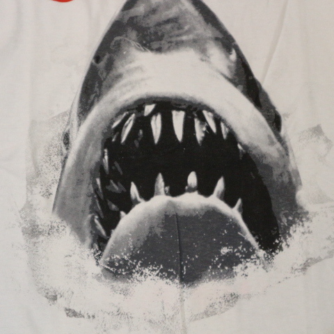 ヤフオク Jaws ジョーズ Tシャツ Xl ホワイト サメ ロゴ