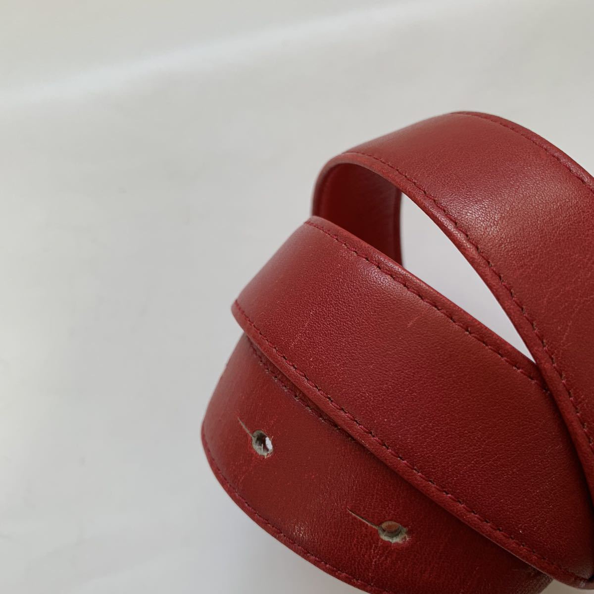 送料込み】Christian Dior クリスチャンディオール レッド ベルト