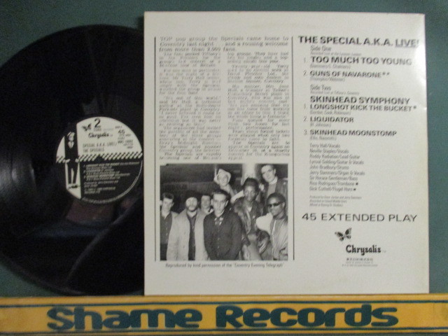 The Specials ： Too Much Too Young / The Special A.K.A. Live ! 12'' // UK Neo Ska / 落札5点で送料無料_画像2