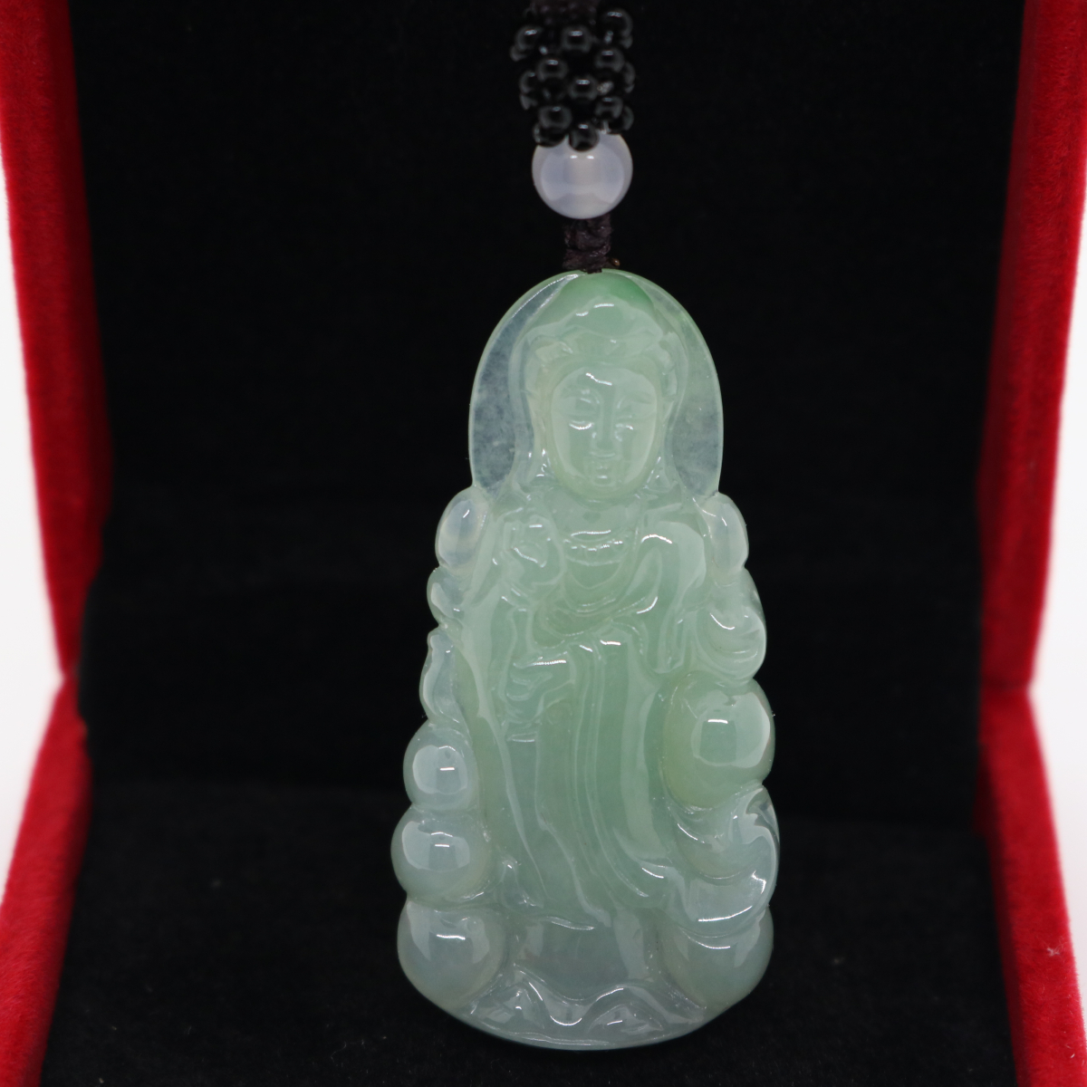 . sound bodhisattva Myanma natural .. JadaToys ito jade pendant head A. natural stone necklace amulet ... image 