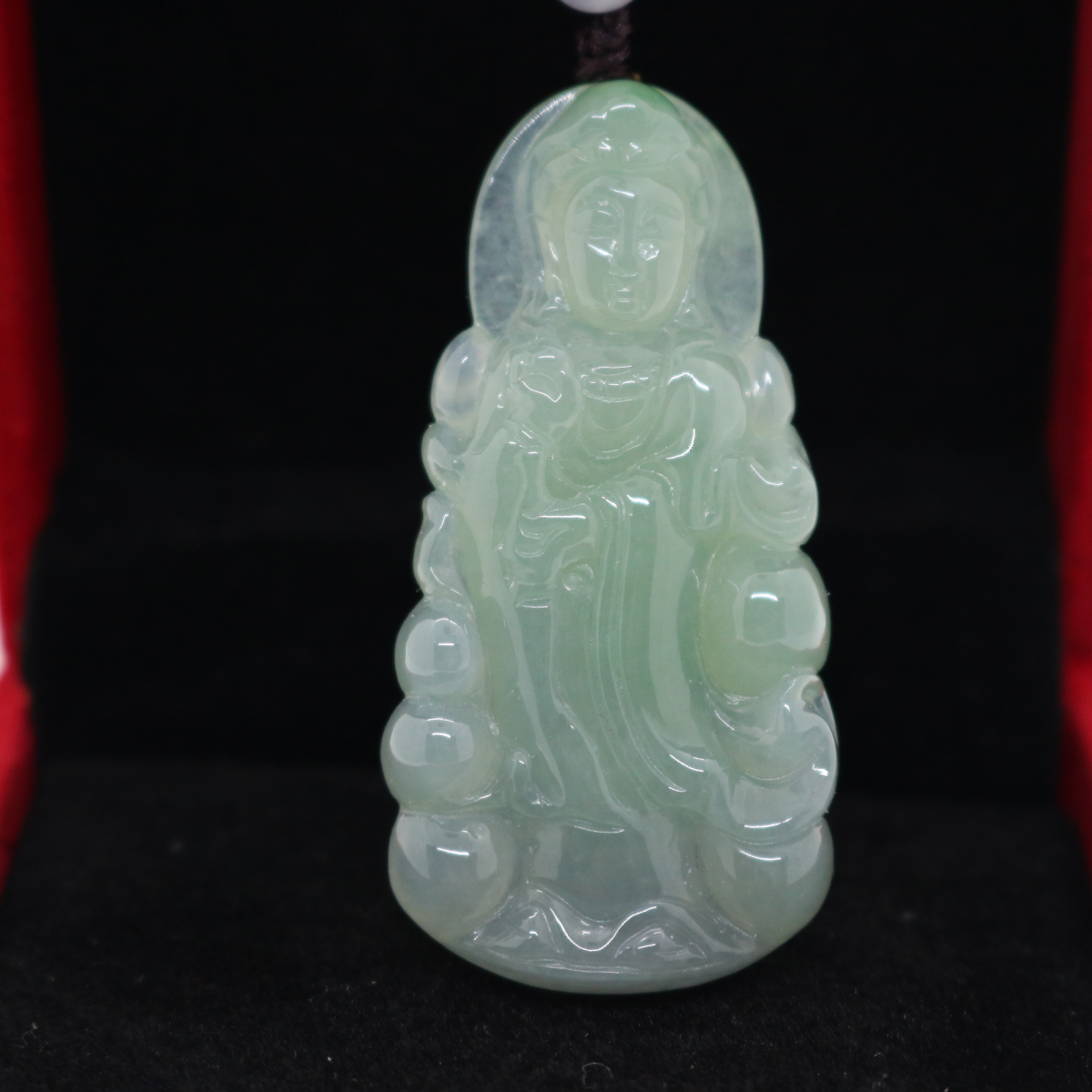 . sound bodhisattva Myanma natural .. JadaToys ito jade pendant head A. natural stone necklace amulet ... image 