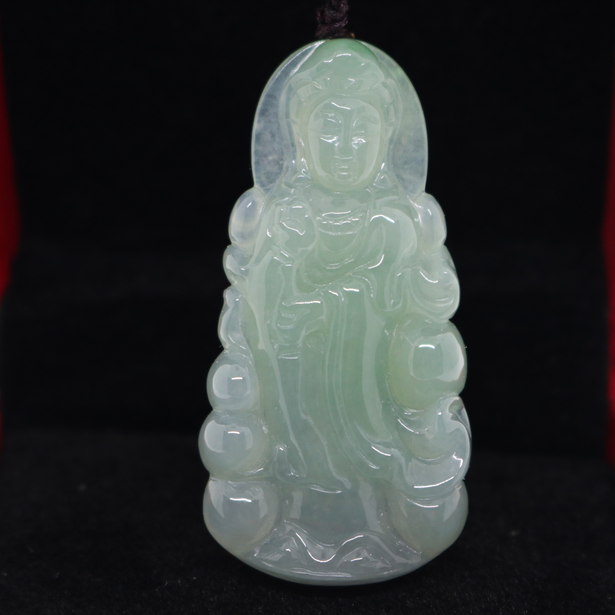 . sound bodhisattva Myanma natural .. JadaToys ito jade pendant head A. natural stone necklace amulet ... image 
