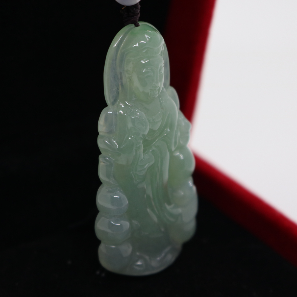 . sound bodhisattva Myanma natural .. JadaToys ito jade pendant head A. natural stone necklace amulet ... image 