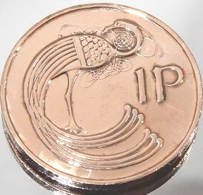 未使用　ヨーロッパ　アイルランド　外国コイン　ハープ★1ペニー通貨　硬貨　 メダル　１９７４年_画像1