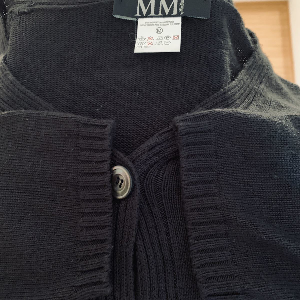 MaxMara Max Mara - искусственный шелк кардиган черный размер M