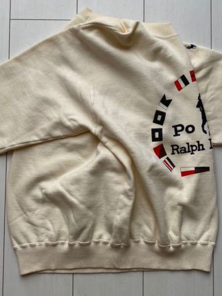 送料無料 90s polo ラルフローレン vintage ビンテージ 国旗 フラッグ FLAG ロゴ 刺繍 スウェット スエット トレーナー sport RRL county M_画像8