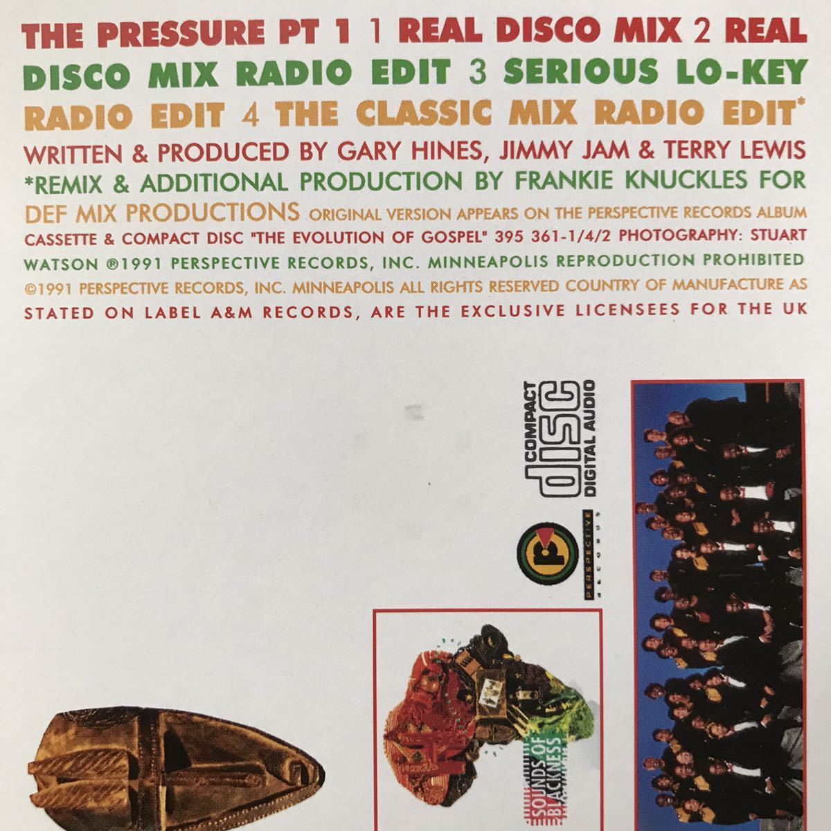 【house】Sounds Of Blackness / The Pressure Pt1［CDs］《5b044 9595》_画像4