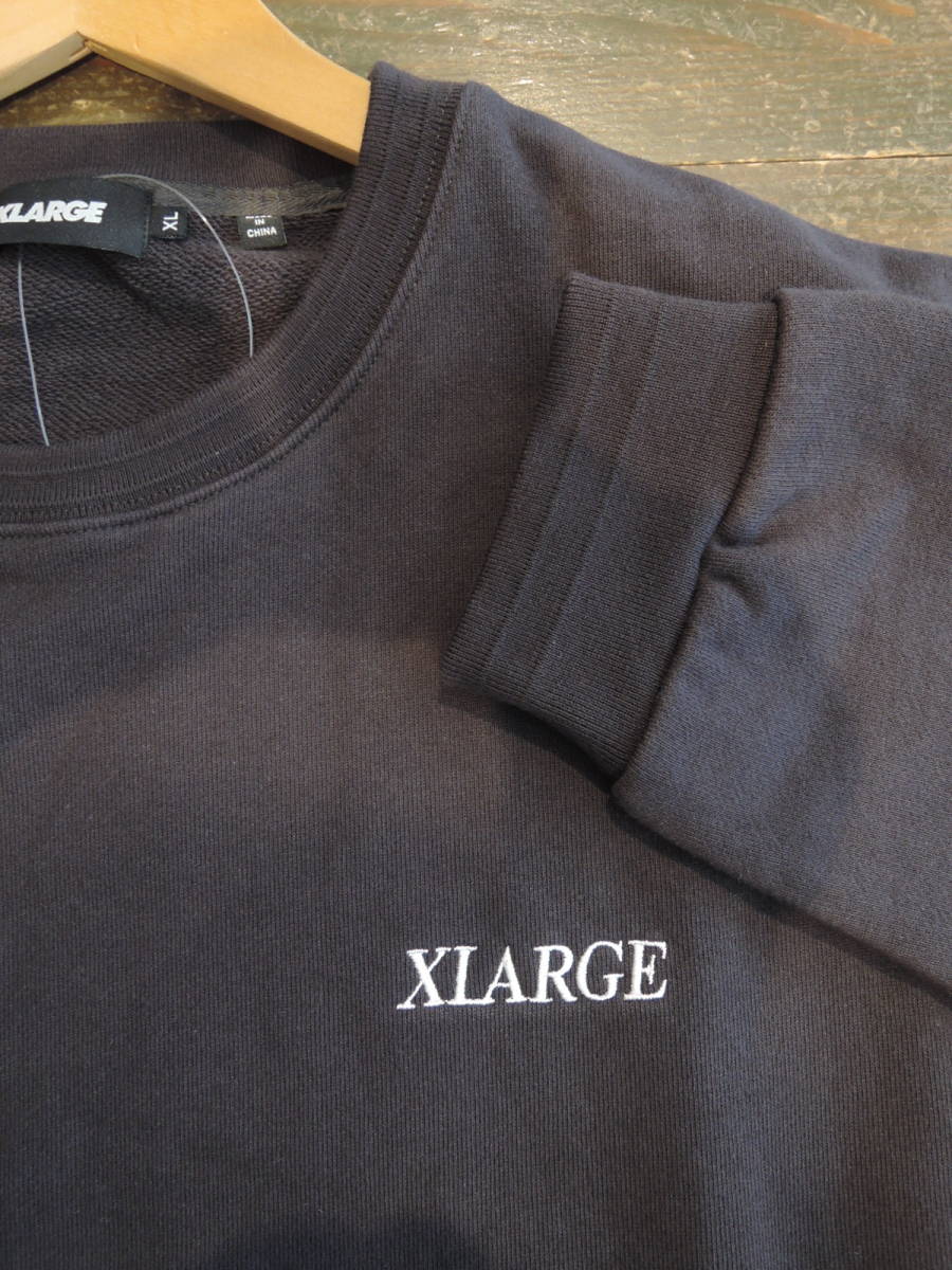 X-LARGE XLarge XLARGE PANELED CREWNECK SWEAT black XL newest popular goods repeated price cut!