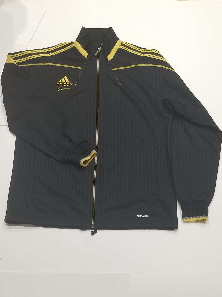驚きの価格が実現! adidas アディダス ジャージ上 黒シャドウストライプゴールド アディダス