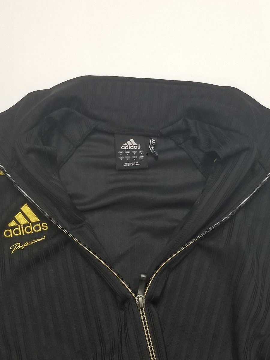 高評価レビュー adidas 黒シャドウストライプゴールド ジャージ上 アディダス アディダス