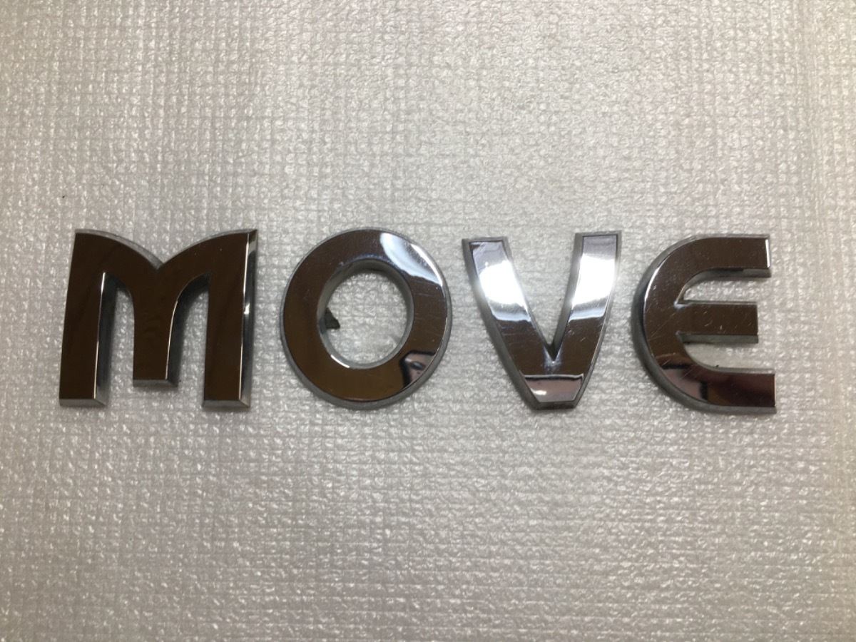 エンブレム 仕入品 ムーヴ から ダイハツ 純正 MOVE リア メッキ ネーム プレート 流用 汎用 インテリ_画像1