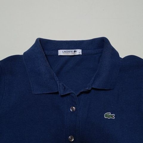 ラコステ LACOSTE 半袖ポロシャツ紺サイズ36 Made in Japan