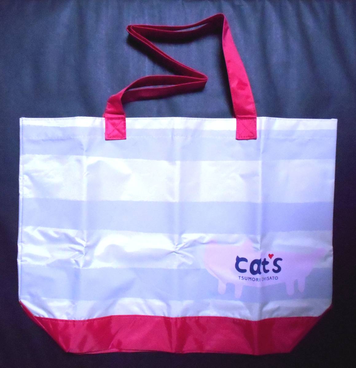 :[ new goods!!] Tsumori Chisato TSUMORI CHISATO CAT\'S super big size border tote bag cat cat ..Spring springs appendix not for sale 