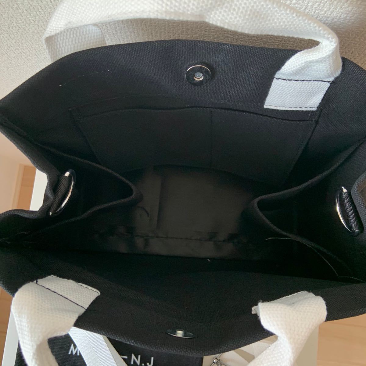トートバッグ 2way 黒 ショルダー キャンバス マザーズバッグ 大容量 韓国