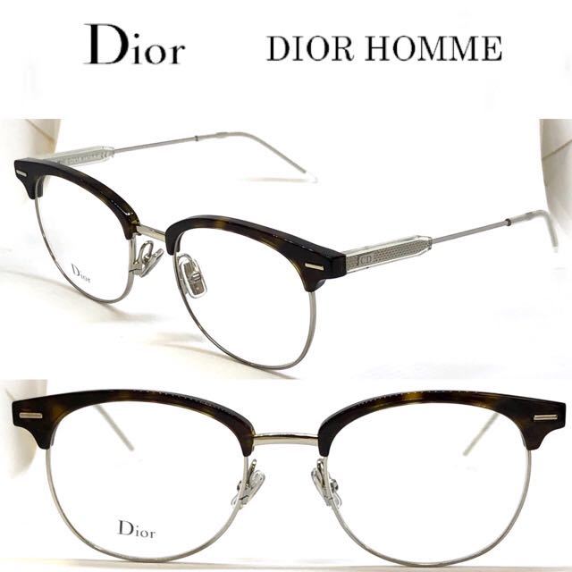 新品 送料無料 DIOR HOMME ディオール オム メガネフレーム DIOR0215F 45Z HAVANASILVER ハバナ シルバー