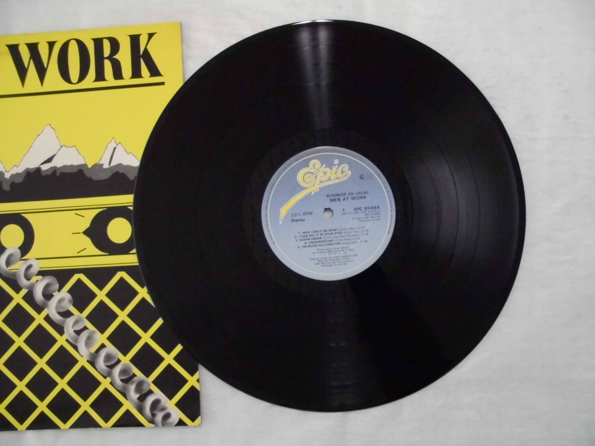 良盤屋 P-1623◆LP◆UK盤　EPC-85669-Rock-　 Men At Work Business As Usual ＞1982　送料480_画像7